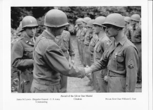 Bill Gast awarded the Silver Star.