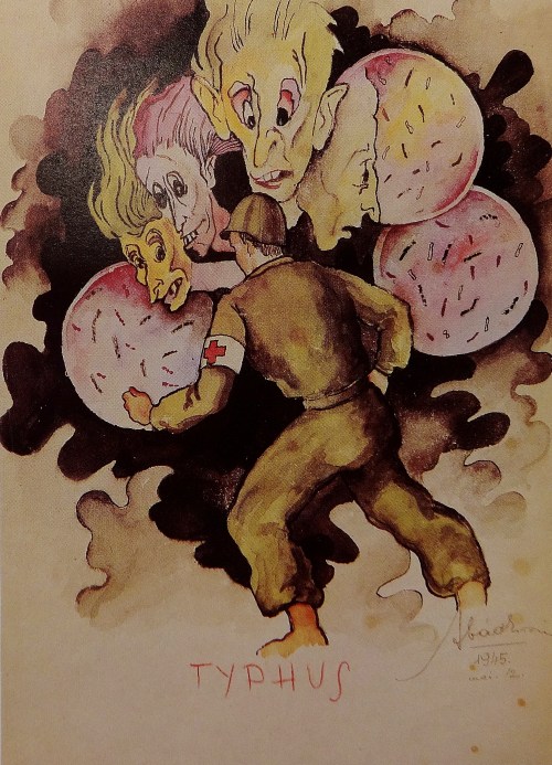Ervin Abadi, Typhus. USHMM Collection. Probably completed at Hillersleben DP Camp, May, 1945.