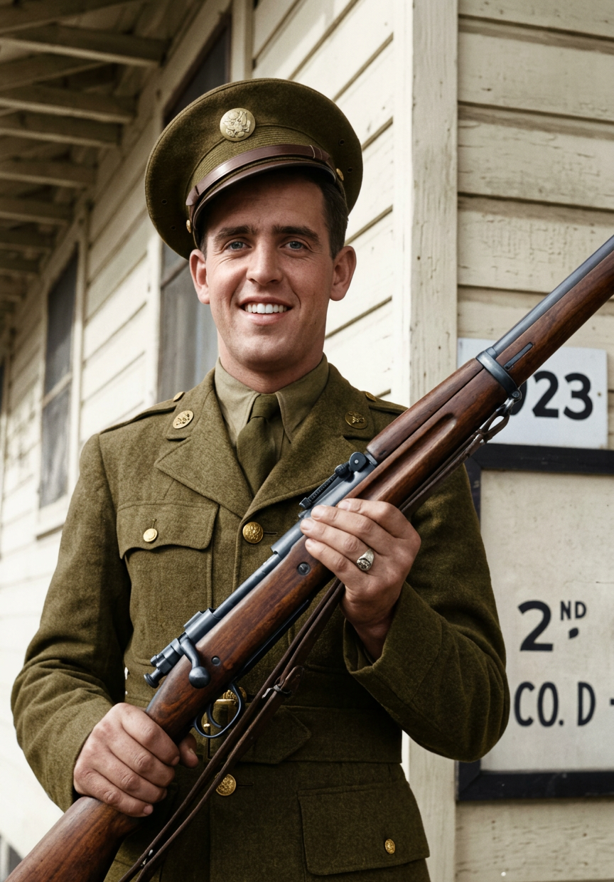 soldier with rifle joe minder, ww2